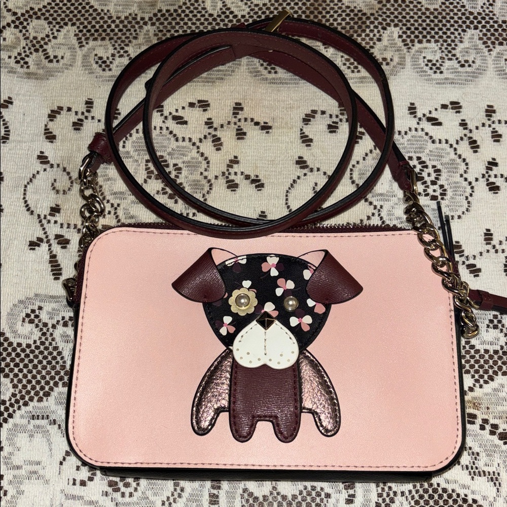 Kate Spade New York Floral Pup double sided Crossbody Bag - Picture 1 of 6